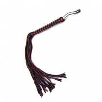 LEATHER SWIFT WITH LACE HANDLE AND BRAIDED STRAPS