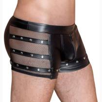 BOXER WETLOOK RÉSILLE ET RIVETS