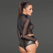 TOP VOILE MANCHES LONGUES +ZIP