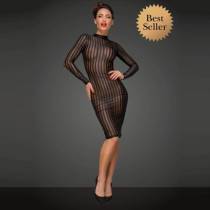 MITTELLANGES KLEID SCHLEIER STREIFEN