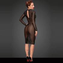 MITTELLANGES KLEID SCHLEIER STREIFEN