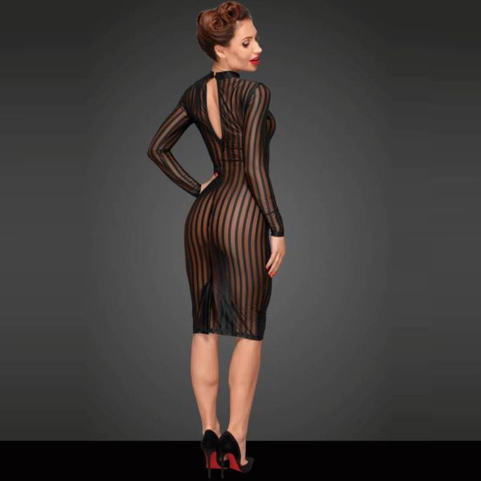 MITTELLANGES KLEID SCHLEIER STREIFEN