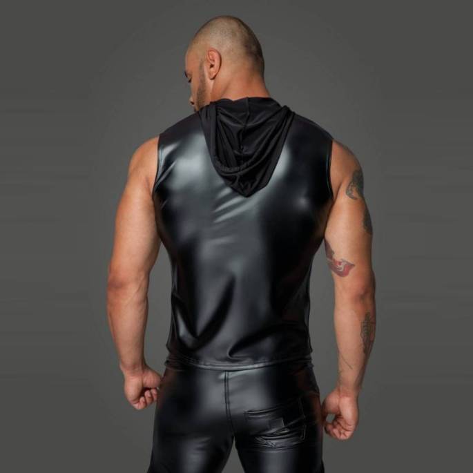 WETLOOK-ZIP-TOP + KAPUZE