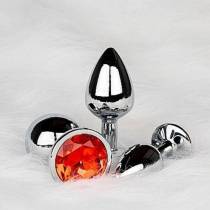 METALLPLUG STRASS RUBY