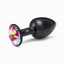 Rosebud alu medium schwarz Aurora borealis