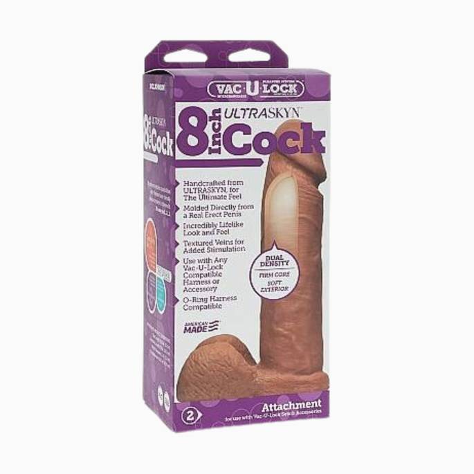 VAC-U-LOCK-DILDO REALISTISCH 20CM KARAMELLFARBEN