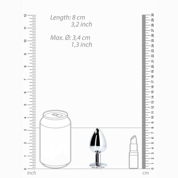 METALLPLUG MIT STRASSSTEINEN UND DIAMANT