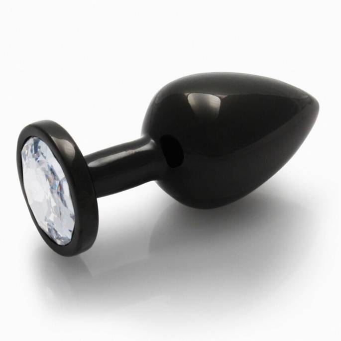 METALLPLUG SCHWARZ STRASS DIAMANT