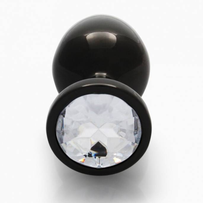 METALLPLUG SCHWARZ STRASS DIAMANT