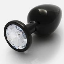 METALLPLUG SCHWARZ STRASS DIAMANT