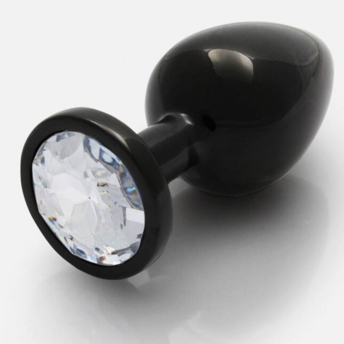 METALLPLUG SCHWARZ STRASS DIAMANT