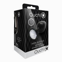 METALLPLUG SCHWARZ STRASS DIAMANT