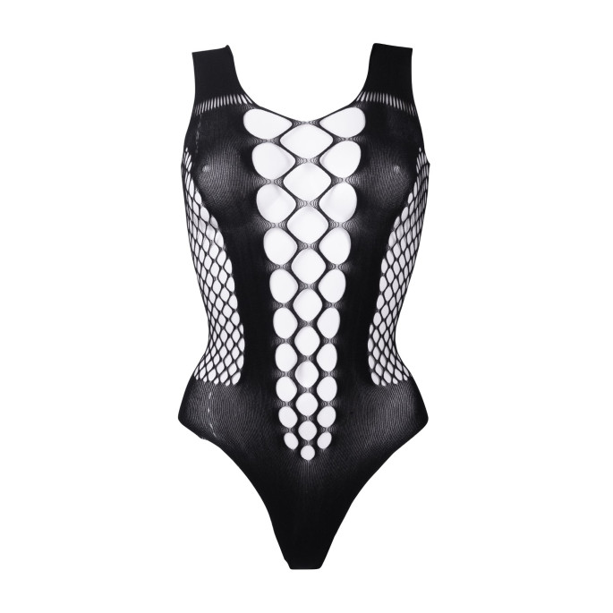 LE DÉSIR- SCHWARZER BODY MIT ÖSENÖFFNUNGEN