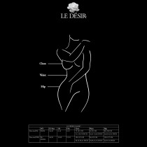 LE DÉSIR- NETZKOMBI FLORAL SCHWARZ