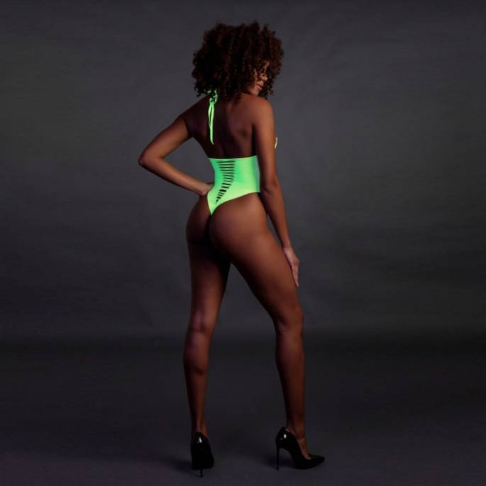 NECKHOLDER-BODY + RIEMCHEN NEONGRÜN