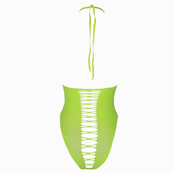 NECKHOLDER-BODY + RIEMCHEN NEONGRÜN