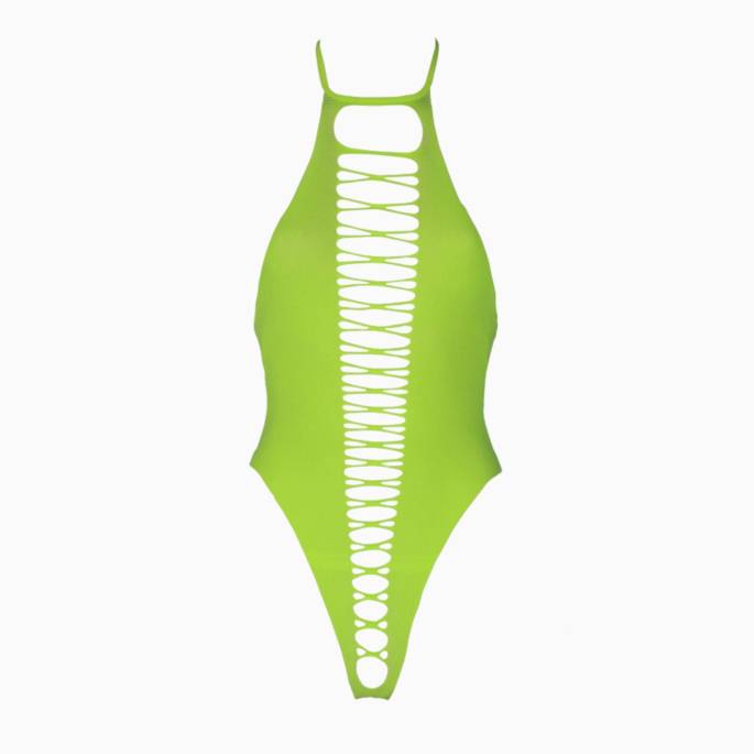 NECKHOLDER-BODY + RIEMCHEN NEONGRÜN