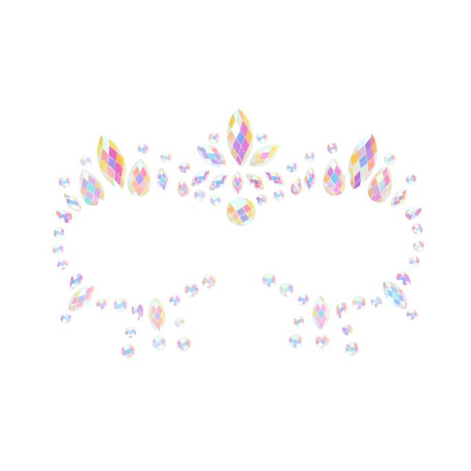 STRASS-STICKER GESICHT - GLOW IN THE DARK