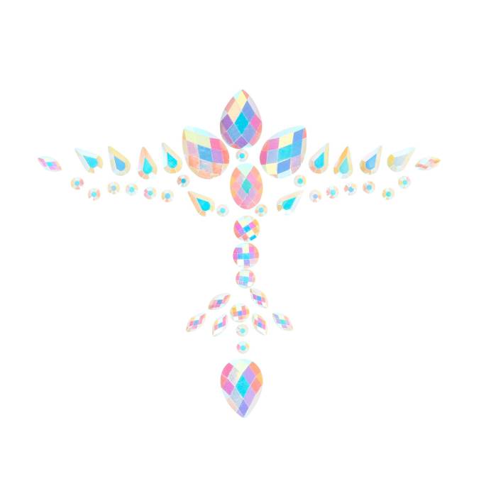 STRASS-STICKER DEKOLLETÉ - GLOW IN THE DARK