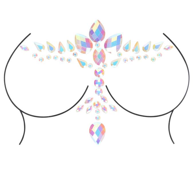 STRASS-STICKER DEKOLLETÉ - GLOW IN THE DARK