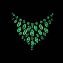 STRASS-STICKER DEKOLLETÉ - GLOW IN THE DARK