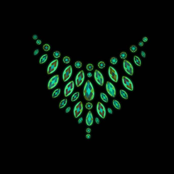 STICKERS STRASS DÉCOLLETÉ - GLOW IN THE DARK