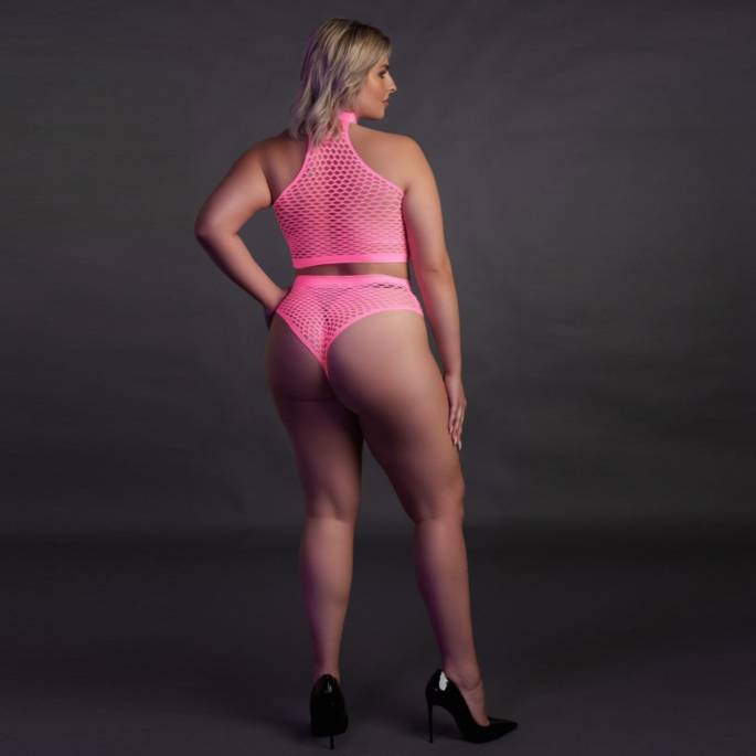 2STÜCK NETZSTOFF NEONPINK