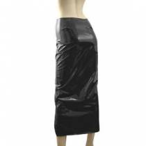 LONG VINYL SKIRT + ZIP FACE