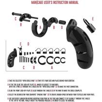 KEUSCHHEITSKÄFIG 06 - 14CM - SCHWARZ