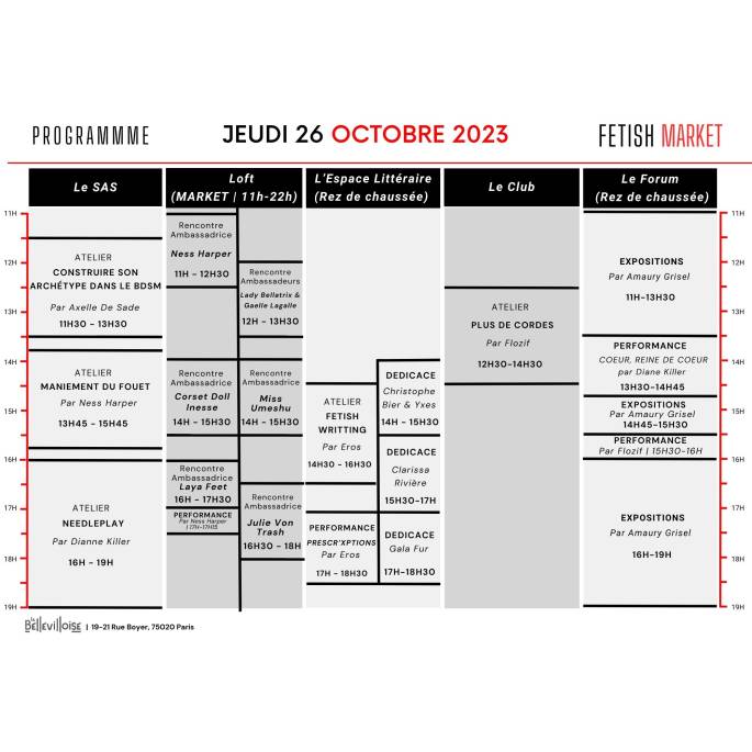 2 jours market « Fetish Week »