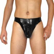 STRING HOMME LATEX NOIR
