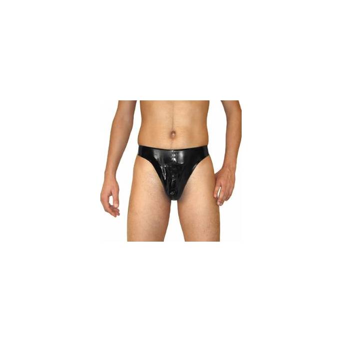 THONG MAN LATEX BLACK