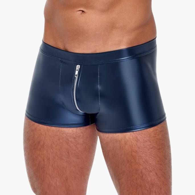 WETLOOK-BOXERSHORTS IN ELECTRIC BLUE