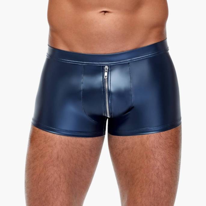 WETLOOK-BOXERSHORTS IN ELECTRIC BLUE