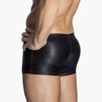 BOXERSHORTS WETLOOK ZIP ROT