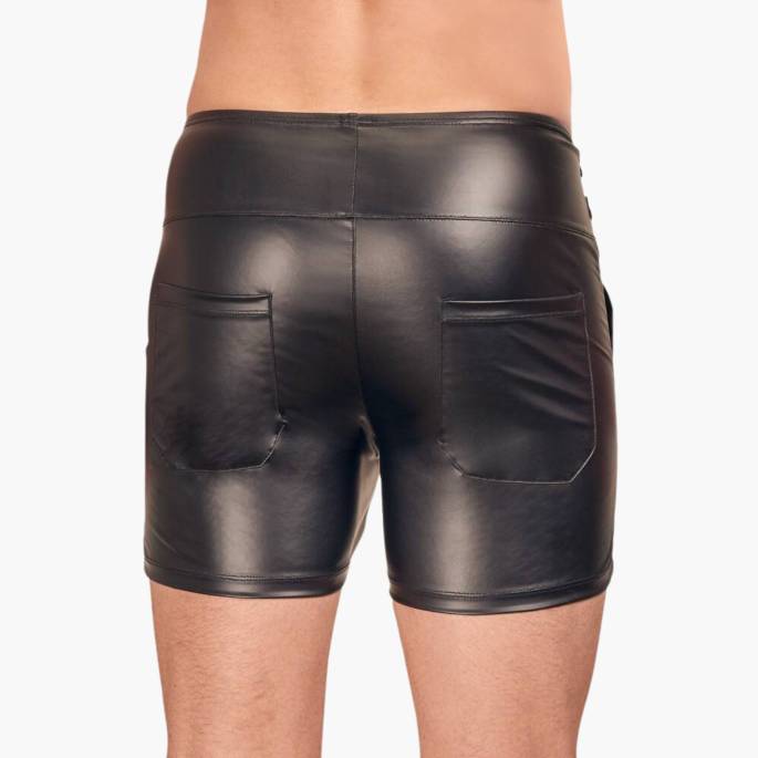 HALBLANGE SHORTS AUS WETLOOK