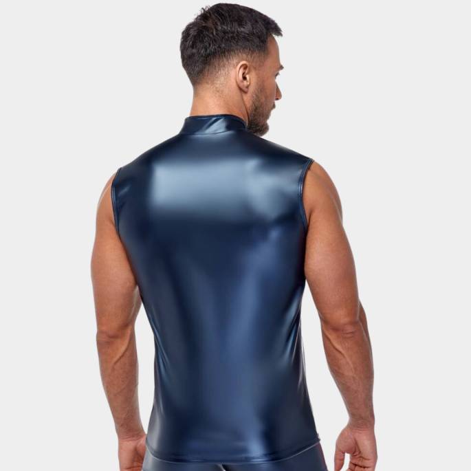 T-SHIRT SANS MANCHE BLEU ELECTRIQUE