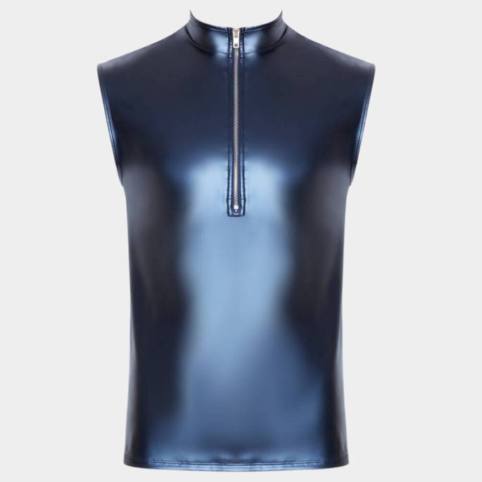 T-SHIRT SANS MANCHE BLEU ELECTRIQUE