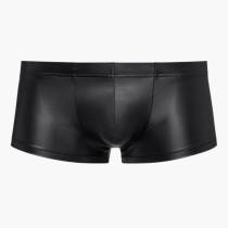 BOXERSHORTS WETLOOK SCHWARZ NEK