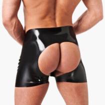 SHORTS LATEX MAN BARE BUTTOCKS