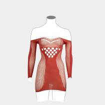 DER WUNSCH-SEXY KORALLEN KLEID LANGÄRMELIG