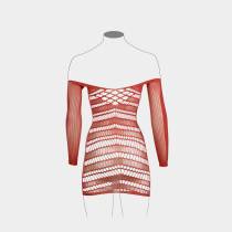 DER WUNSCH-SEXY KORALLEN KLEID LANGÄRMELIG