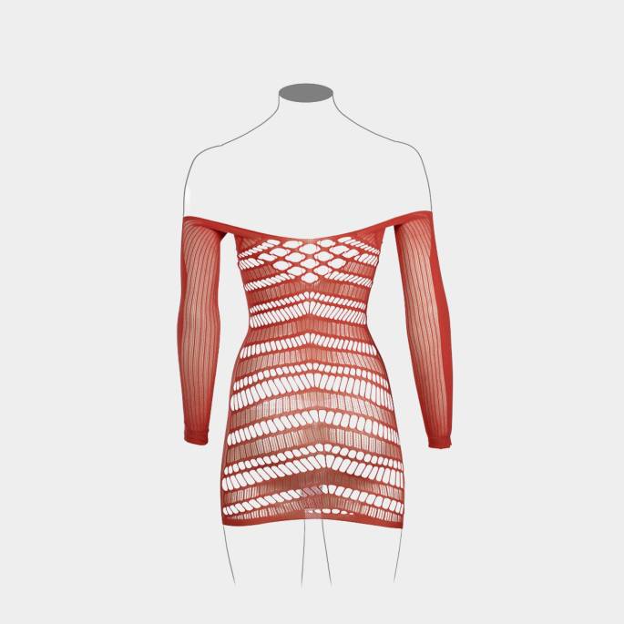 DER WUNSCH-SEXY KORALLEN KLEID LANGÄRMELIG