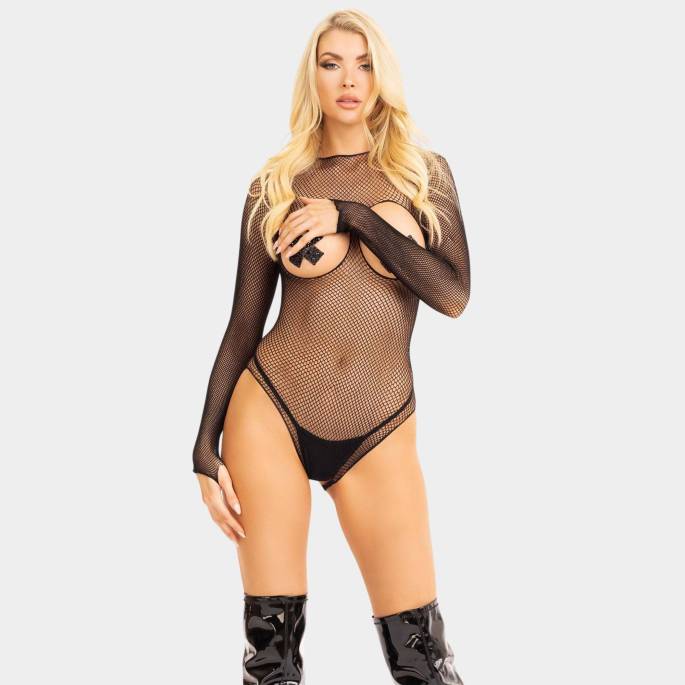 BODY RÉSILLE SEINS NUS T.U