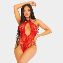 BODY RÉSILLE COL HALTER CROISÉ