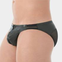 GREGG - SLIP PLAYER SCHWARZ KUNSTLEDER + SCHNÜRSENKEL