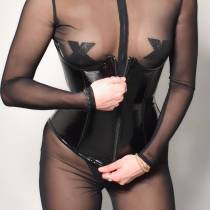 BLACK VINYL WAISTBAND TOPLESS