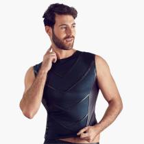 DÉBARDEUR VOILE BLEU DOS WETLOOK