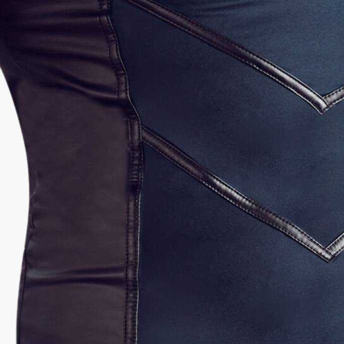 BLAUES SCHLEIER-TOP RÜCKEN WETLOOK