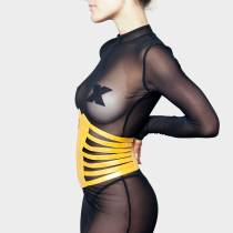 Serre taille lanières doré & zip